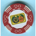 Clay Poker Chips w/ Royal Design & 4 Color Process Imprint/ No Labels